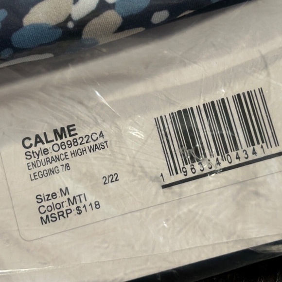 Johnny Was Calme 2pc Set Endurance Legging & Sports Bra Set Blue Speckled Size M - Picture 6 of 8